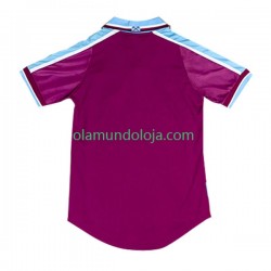 Camisola West Ham United Retro Homem Equipamento Primeiro 1999-2001 Manga Curta